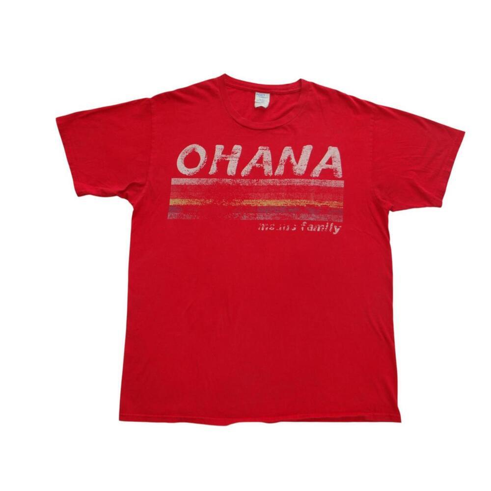 Port & Company 'Ohana Family' Red T-Shirt - Fun & Casual Wear